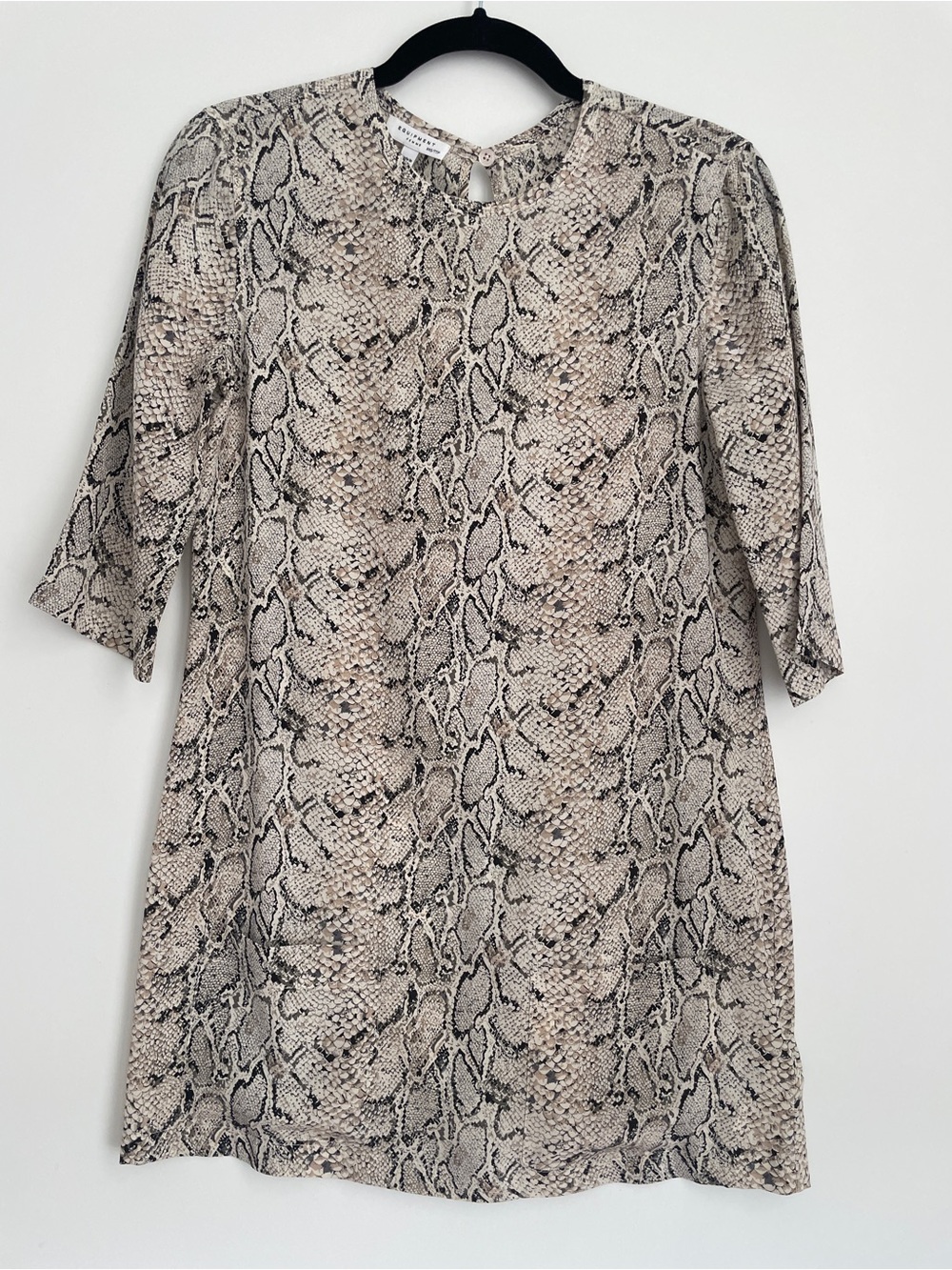 Equipment 100% Silk Aubrey Snake-Print Mini Dress
